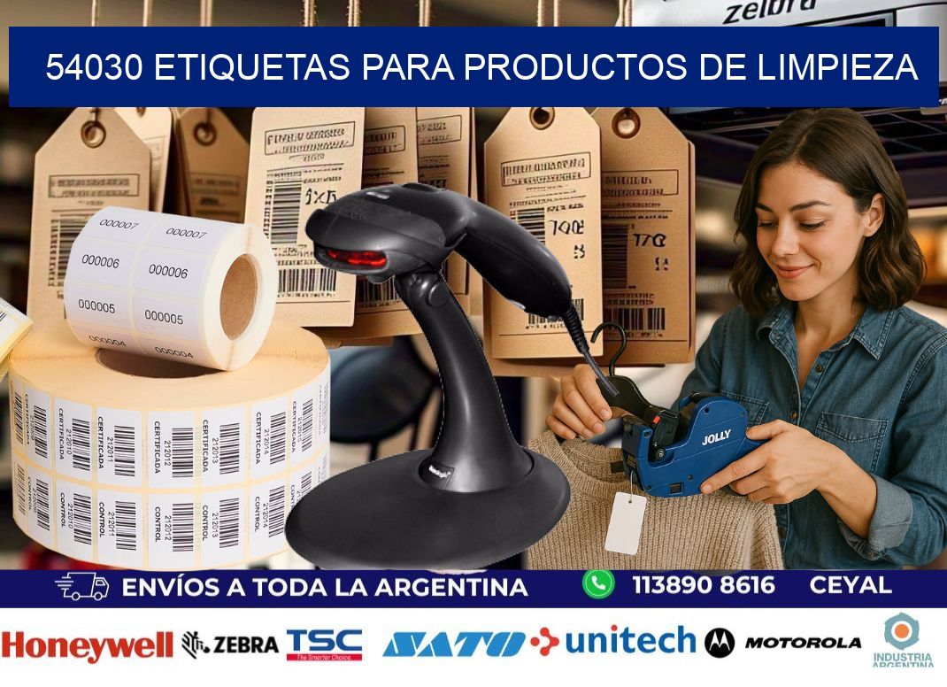 54030 Etiquetas para productos de limpieza