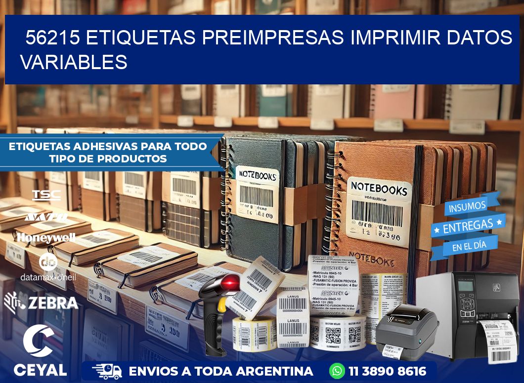 56215 Etiquetas preimpresas imprimir datos variables