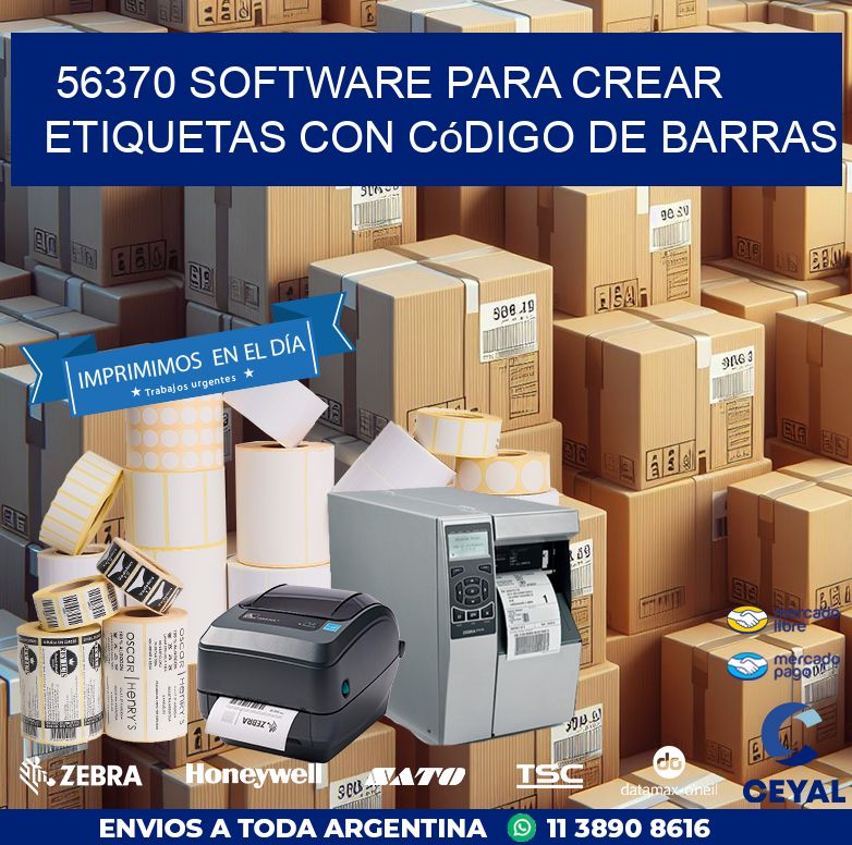 56370 Software para crear etiquetas con código de barras