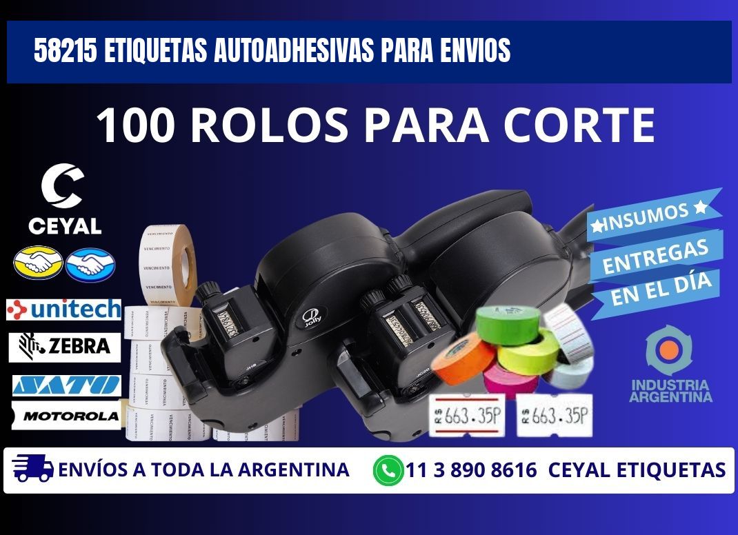 58215 etiquetas autoadhesivas para envios
