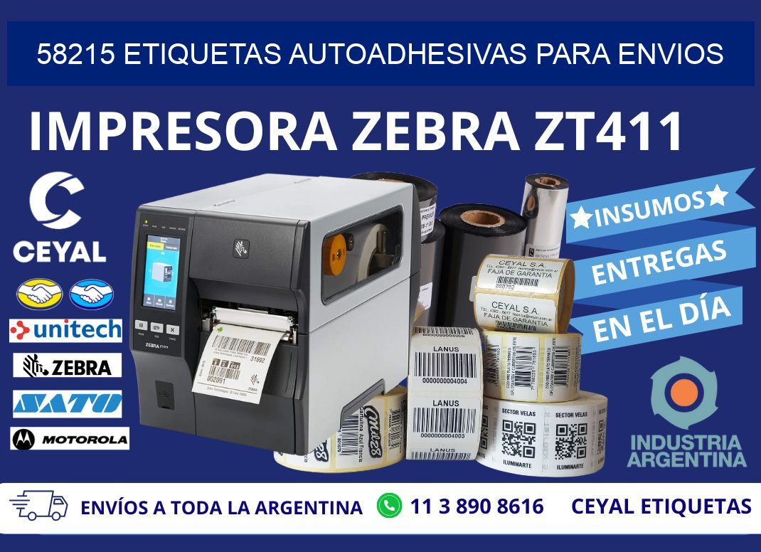 58215 etiquetas autoadhesivas para envios