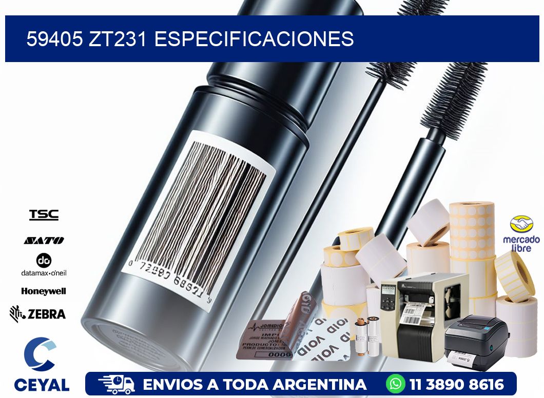 59405 ZT231 especificaciones