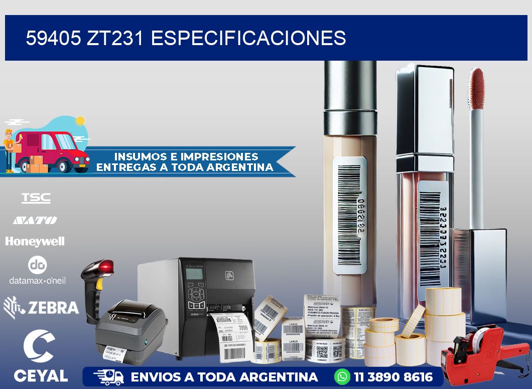 59405 ZT231 especificaciones
