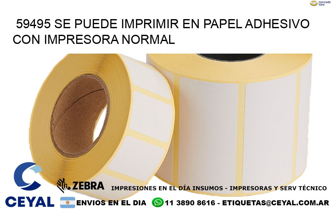 59495 Se puede imprimir en papel adhesivo con impresora normal