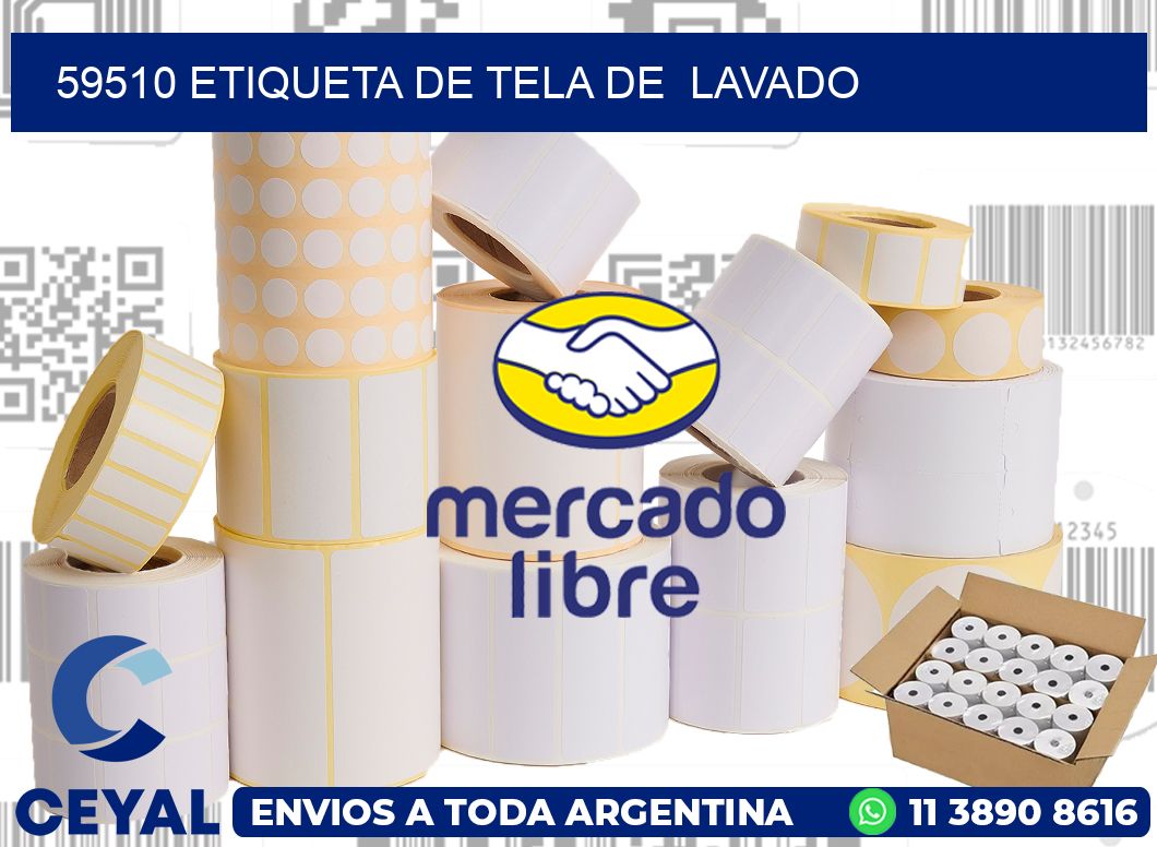 59510 etiqueta de tela de lavado