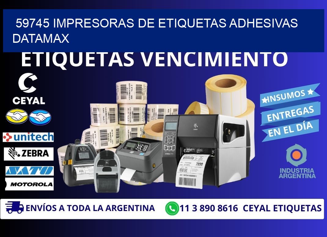59745 impresoras de etiquetas adhesivas datamax