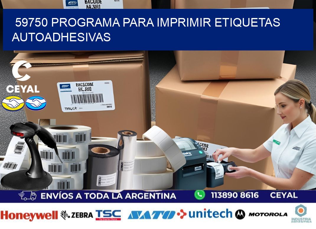 59750 Programa para imprimir etiquetas autoadhesivas