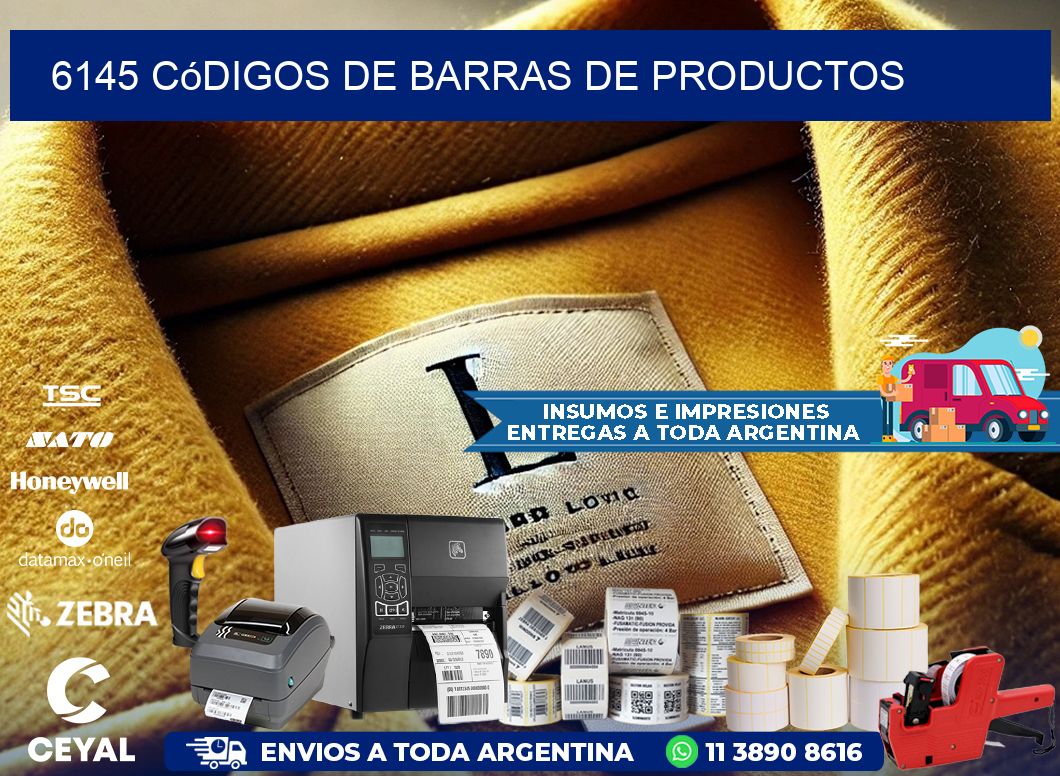 6145 Códigos de barras de productos