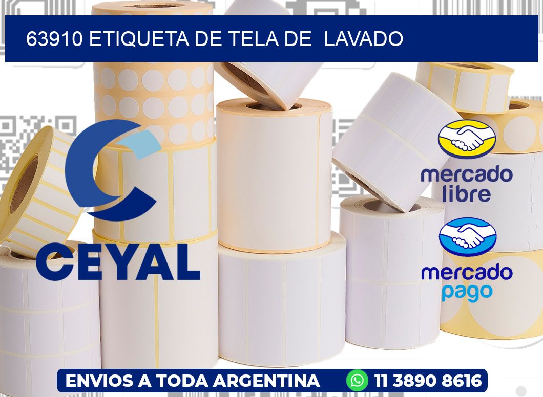 63910 etiqueta de tela de lavado