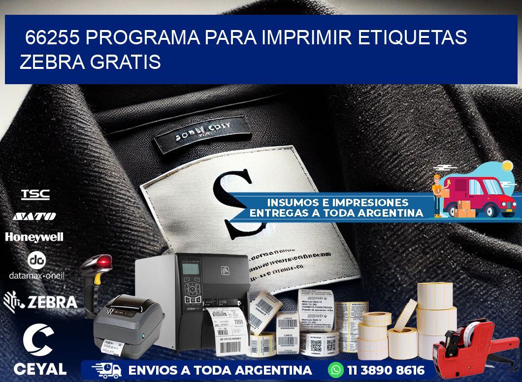 66255 Programa para imprimir etiquetas Zebra gratis