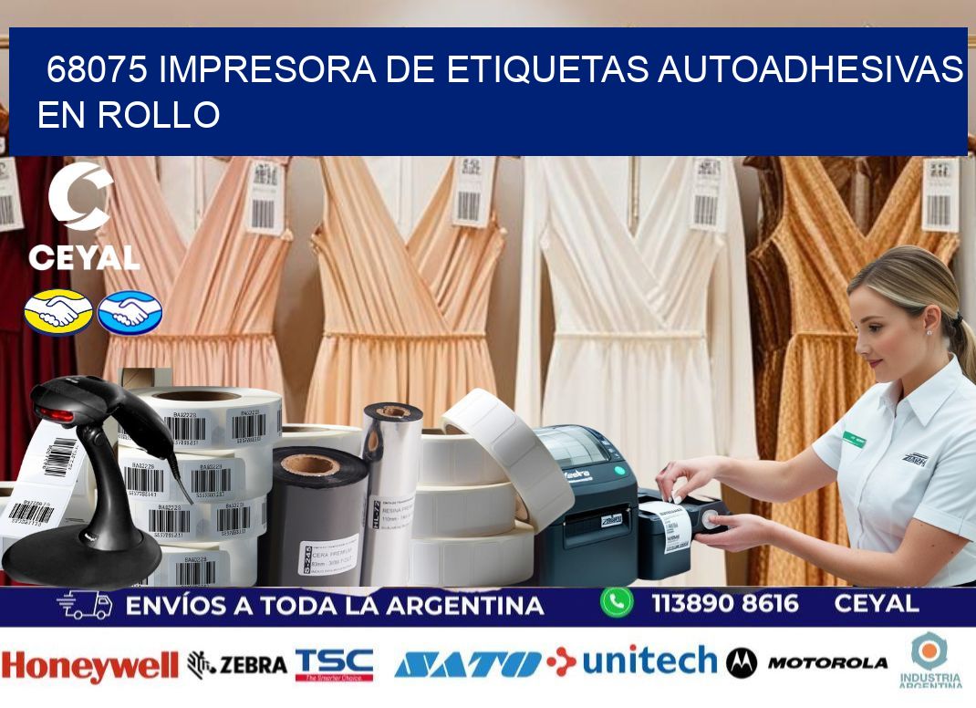 68075 impresora de etiquetas autoadhesivas en rollo