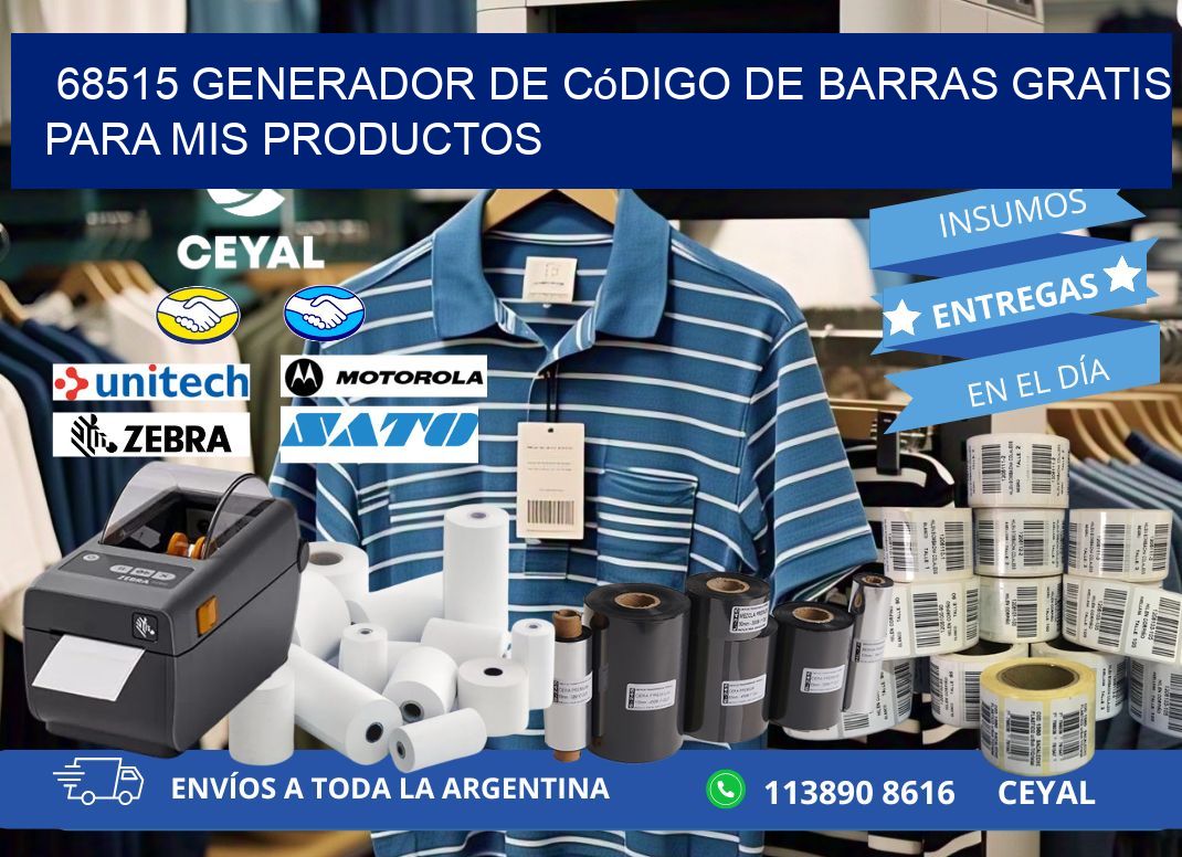 68515 Generador de código de barras gratis para mis productos