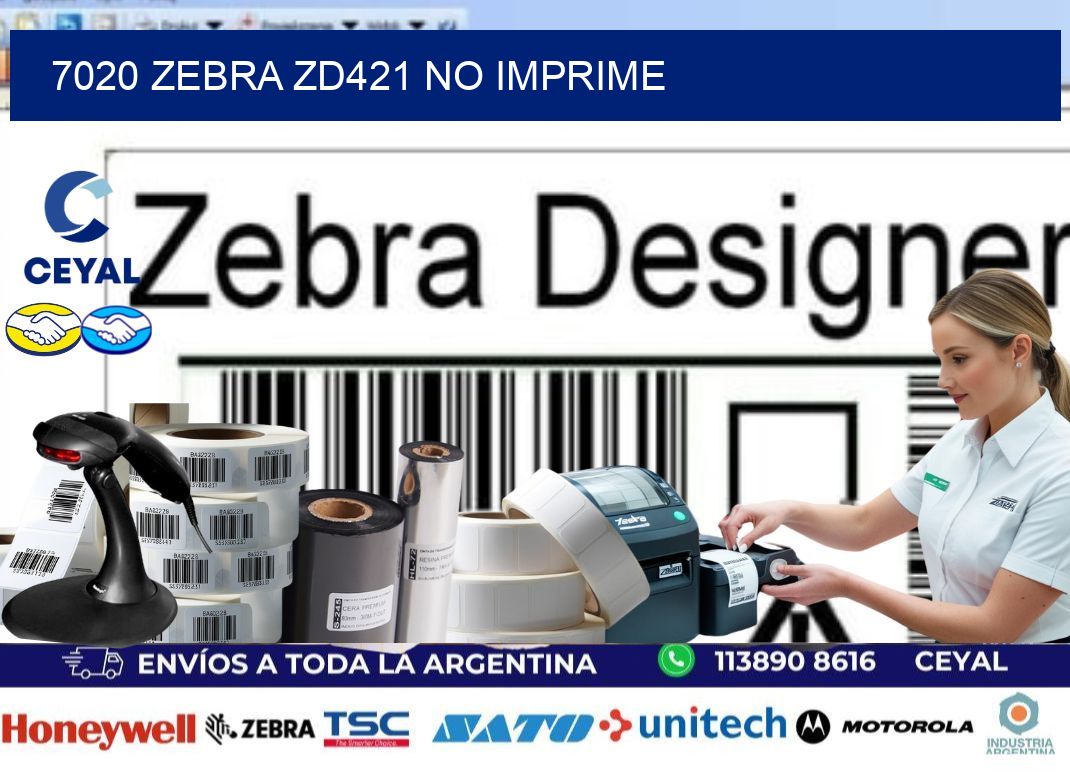7020 Zebra ZD421 no imprime