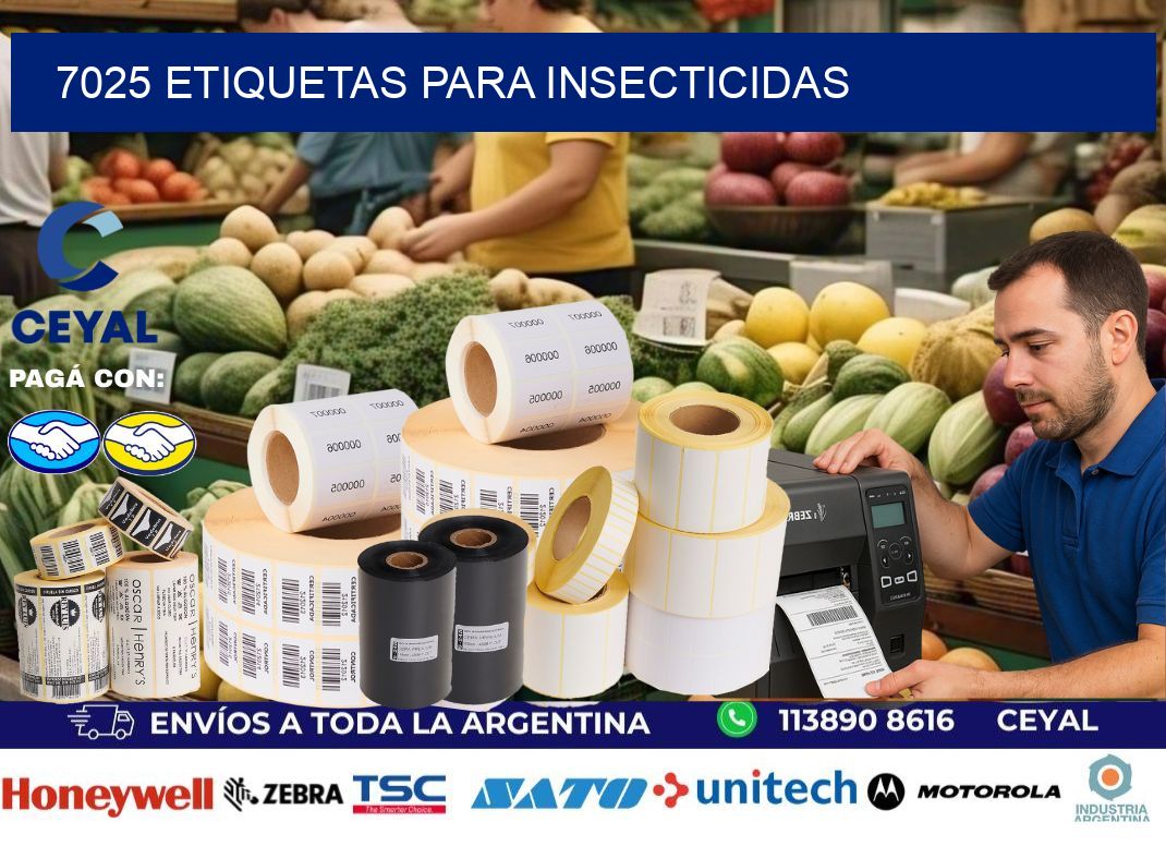 7025 Etiquetas para insecticidas