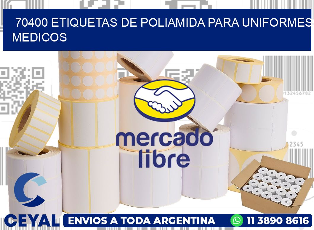 70400 Etiquetas de poliamida para uniformes medicos