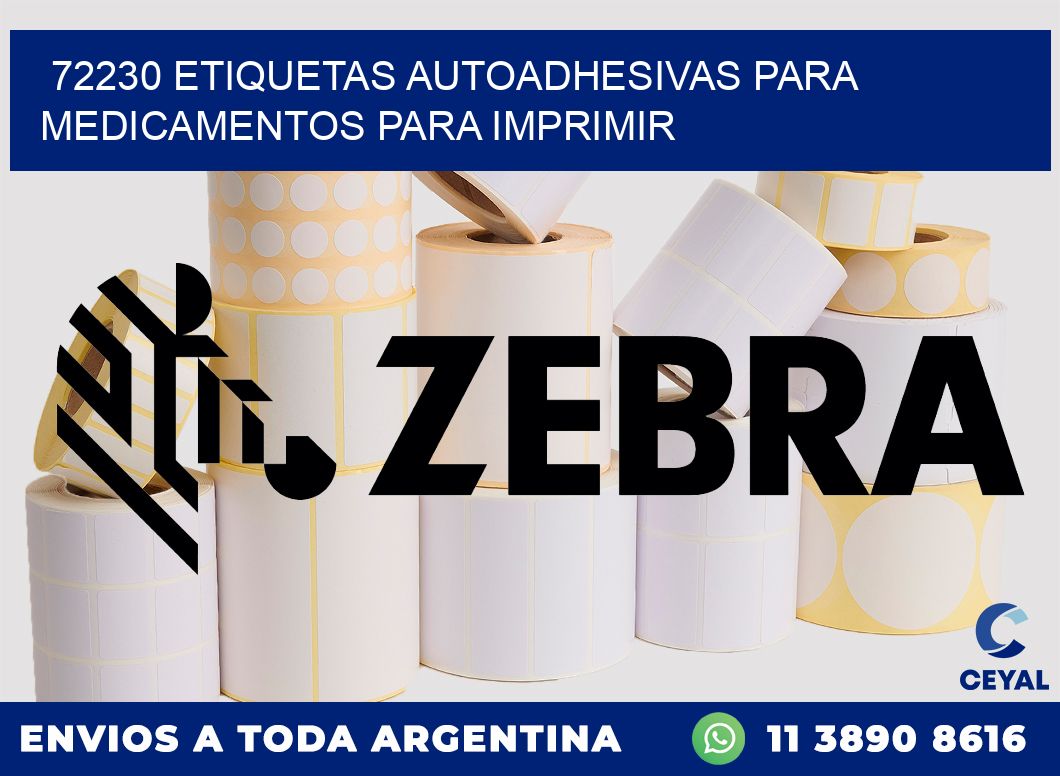 72230 Etiquetas autoadhesivas para medicamentos para imprimir