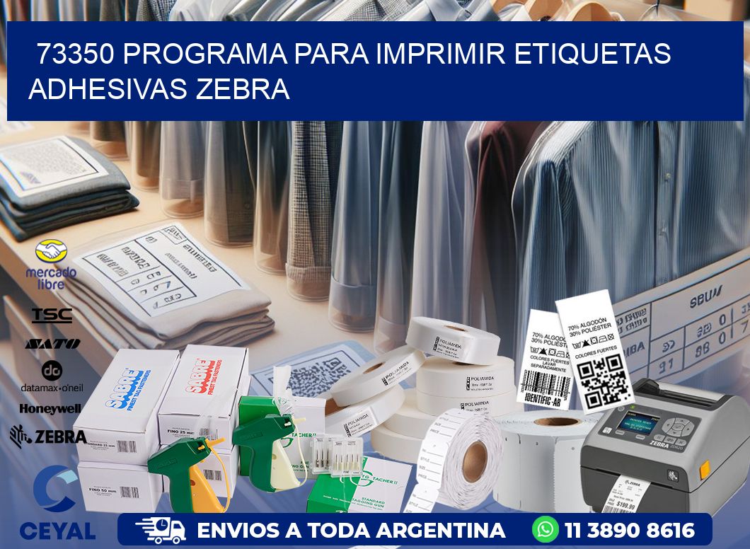 73350 Programa para imprimir etiquetas adhesivas zebra