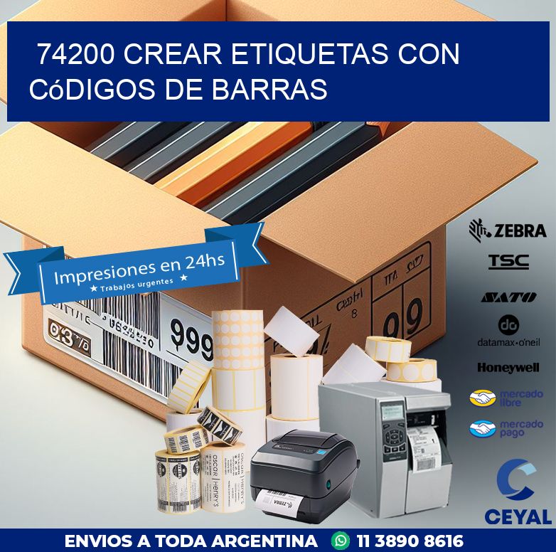 74200 Crear etiquetas con códigos de barras