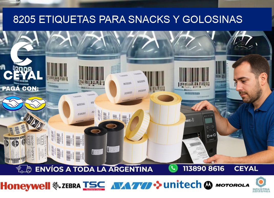8205 Etiquetas para snacks y golosinas
