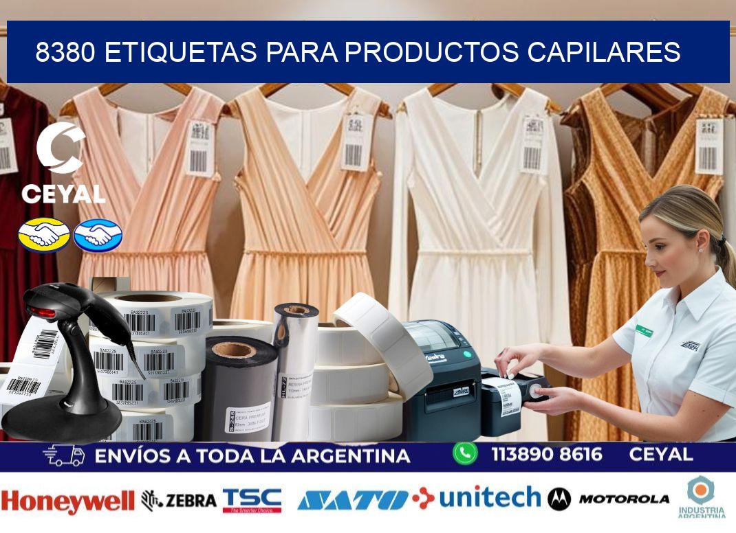 8380 Etiquetas para productos capilares