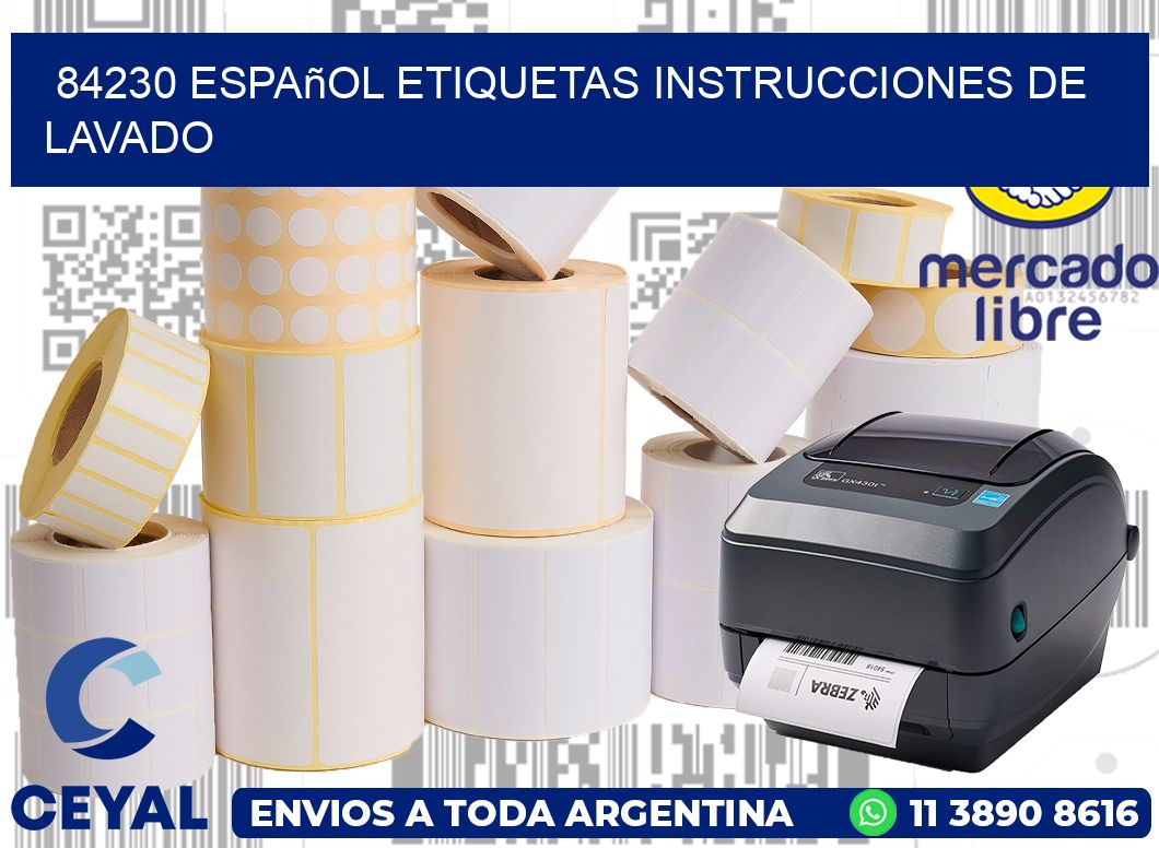 84230 español etiquetas instrucciones de lavado