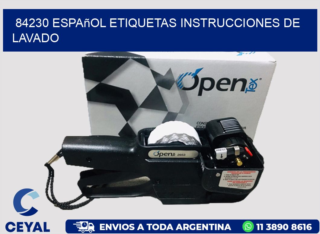 84230 español etiquetas instrucciones de lavado