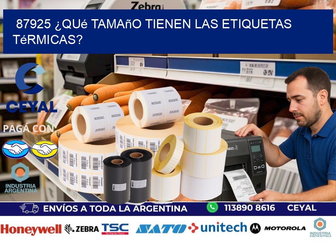 87925 ¿Qué tamaño tienen las etiquetas térmicas?