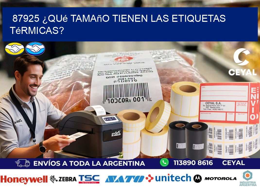 87925 ¿Qué tamaño tienen las etiquetas térmicas?