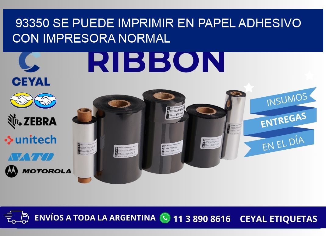 93350 Se puede imprimir en papel adhesivo con impresora normal