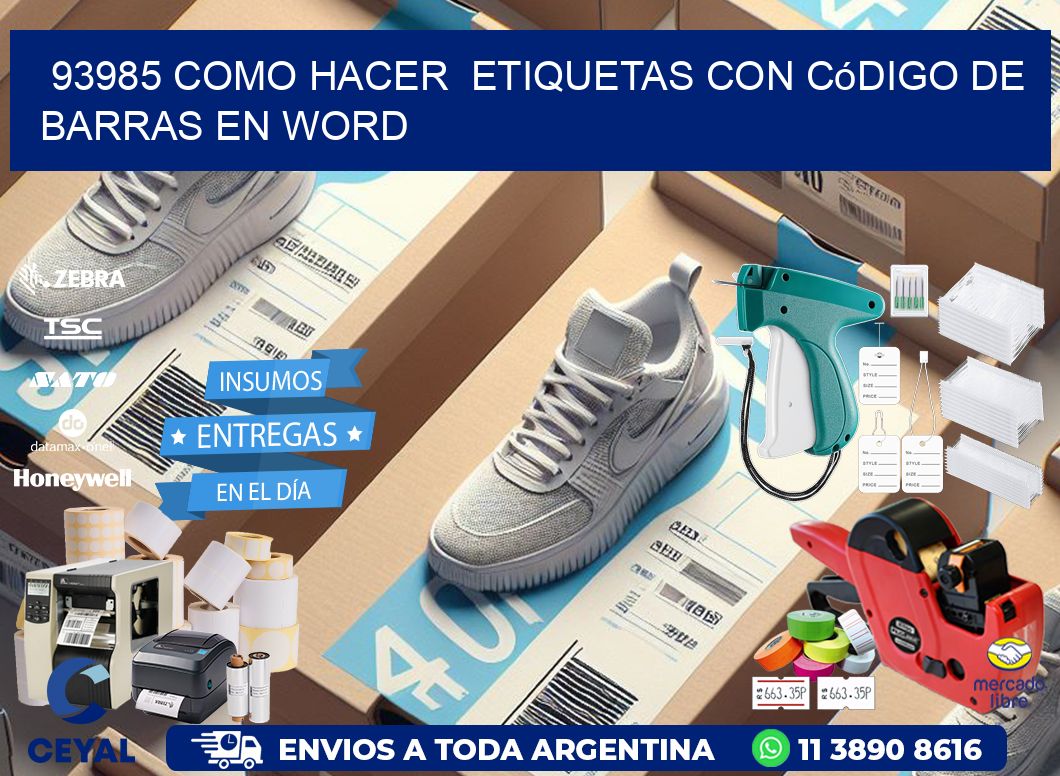 93985 Como hacer  etiquetas con código de barras en Word
