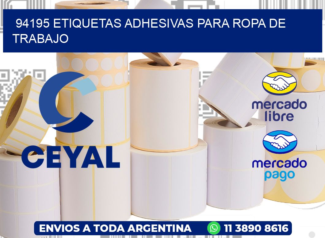 94195 Etiquetas adhesivas para ropa de trabajo