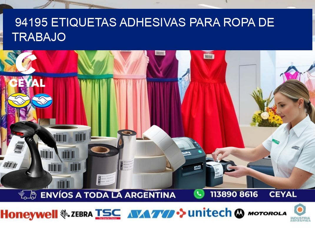 94195 Etiquetas adhesivas para ropa de trabajo