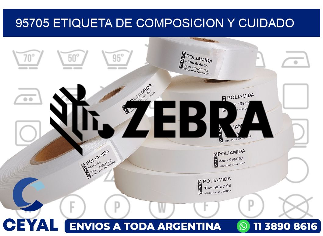 95705 etiqueta de composicion y cuidado