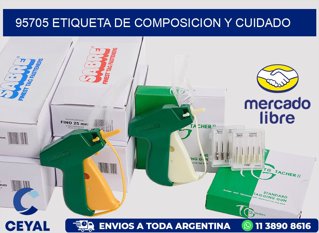 95705 etiqueta de composicion y cuidado