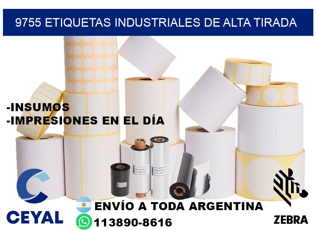 9755 Etiquetas industriales de alta tirada