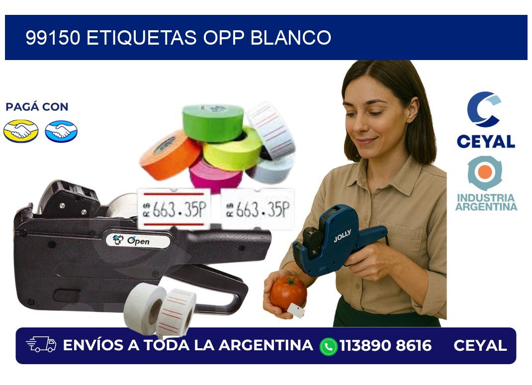 99150 etiquetas OPP blanco