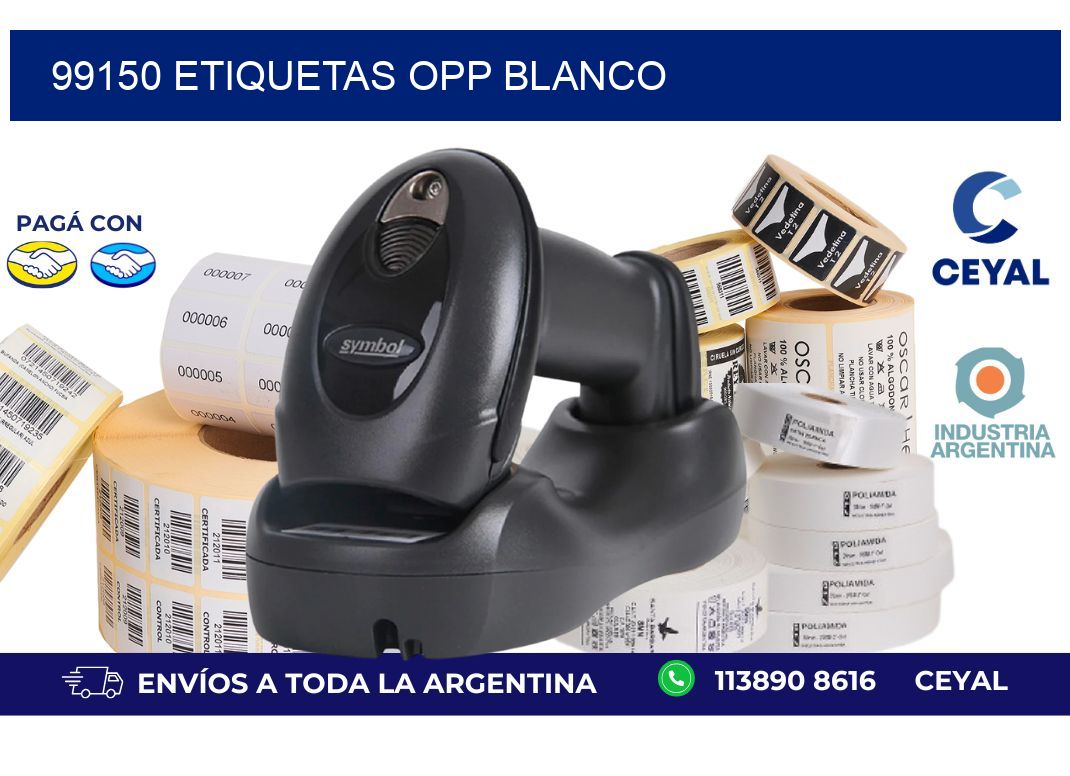 99150 etiquetas OPP blanco