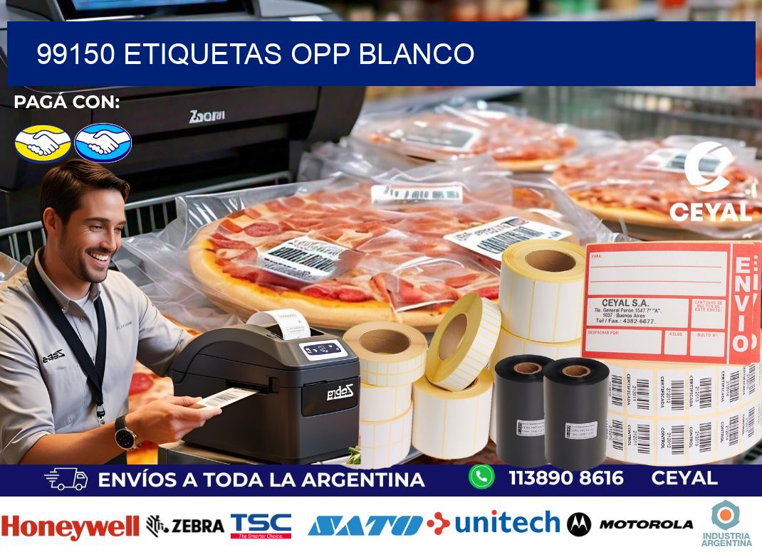 99150 etiquetas OPP blanco