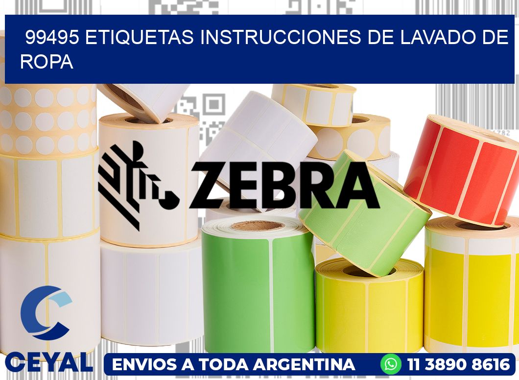 99495 etiquetas instrucciones de lavado de ropa