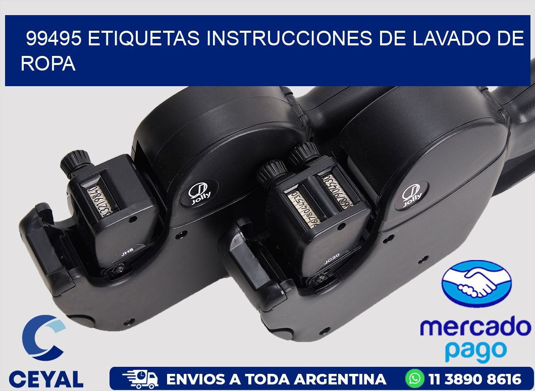 99495 etiquetas instrucciones de lavado de ropa