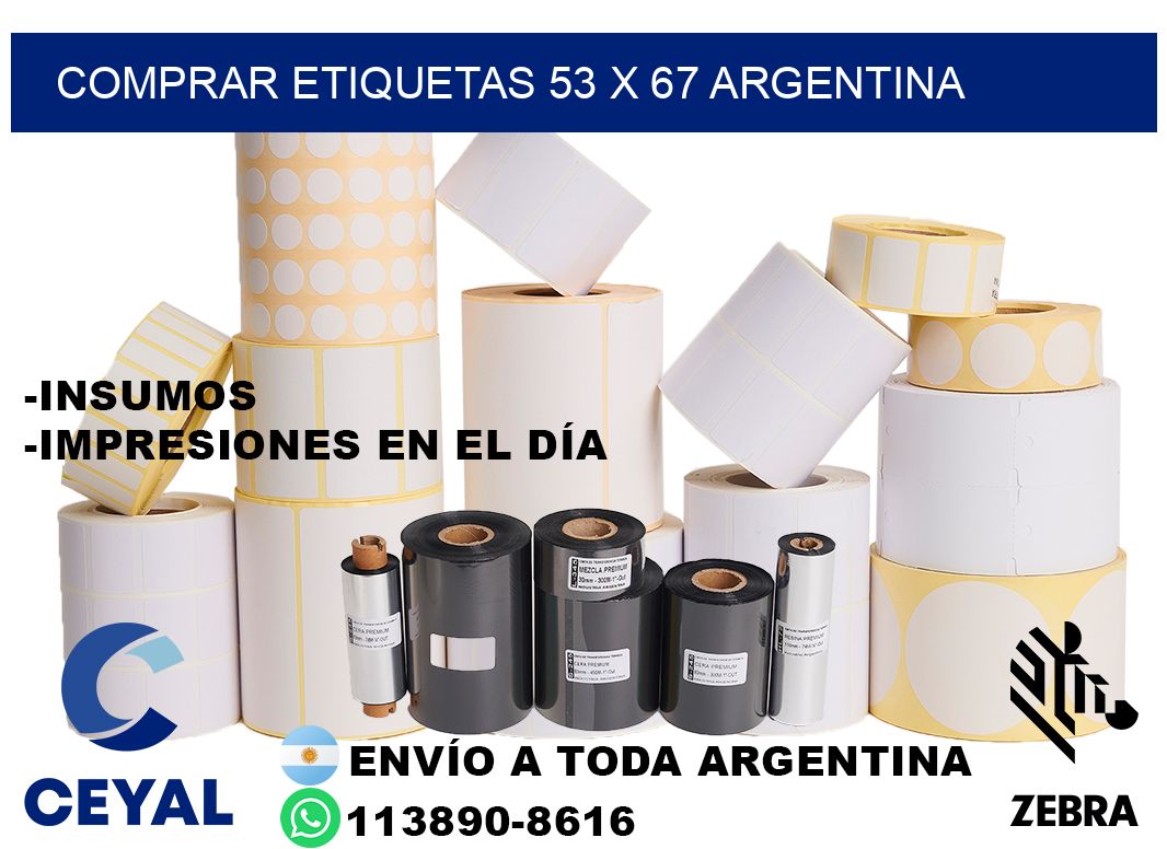Comprar etiquetas 53 x 67 argentina