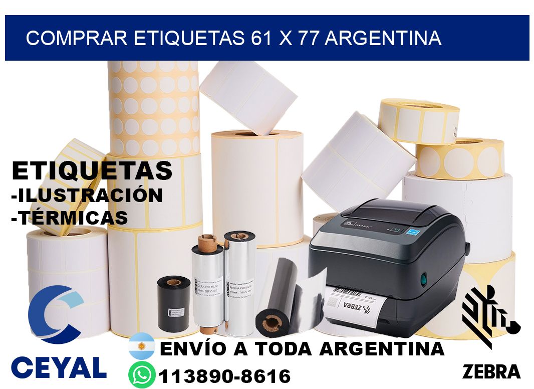 Comprar etiquetas 61 x 77 argentina