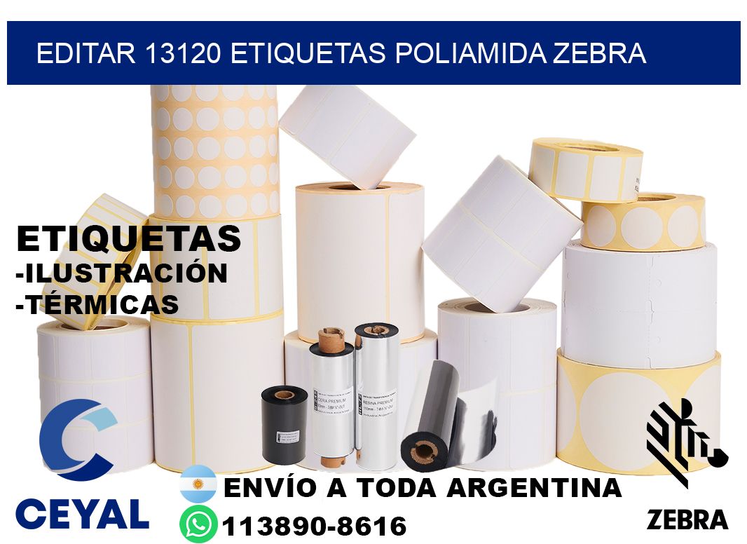 EDITAR 13120 ETIQUETAS POLIAMIDA ZEBRA