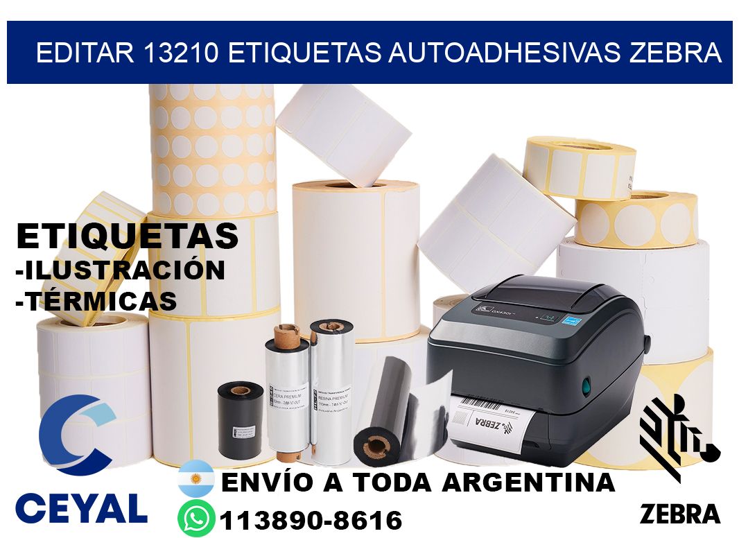 EDITAR 13210 ETIQUETAS AUTOADHESIVAS ZEBRA