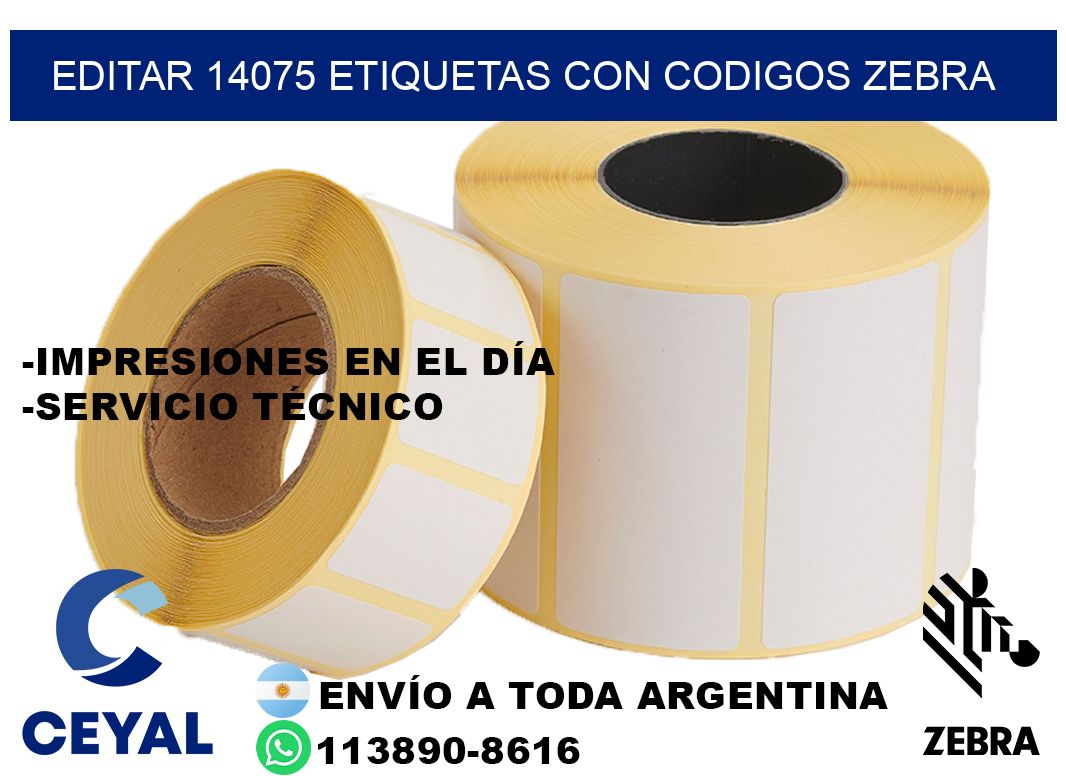 EDITAR 14075 ETIQUETAS CON CODIGOS ZEBRA