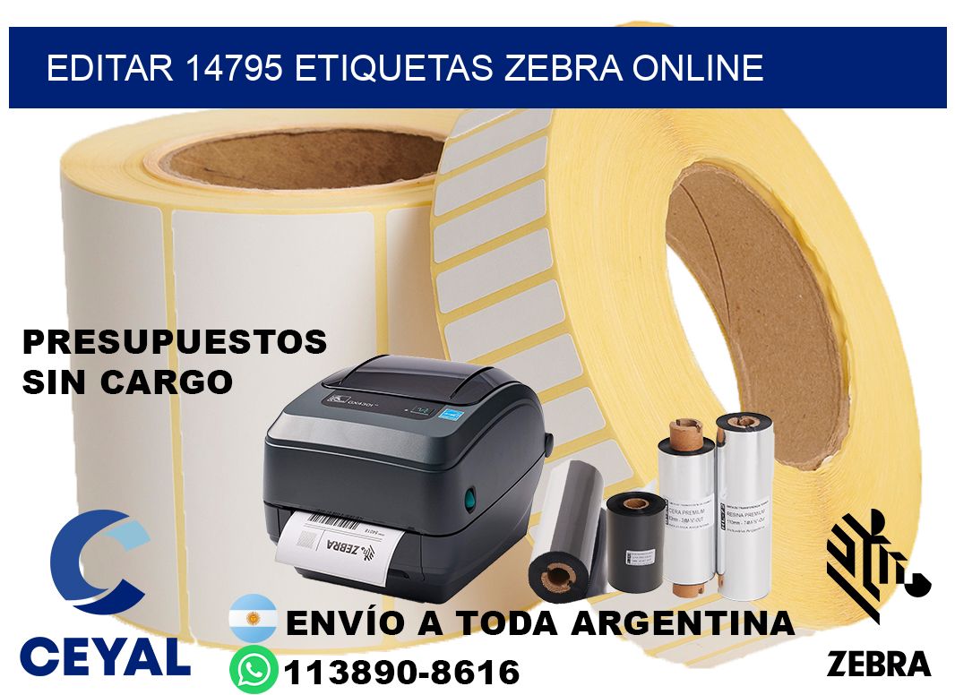 EDITAR 14795 ETIQUETAS ZEBRA ONLINE