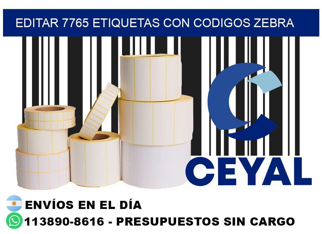 EDITAR 7765 ETIQUETAS CON CODIGOS ZEBRA
