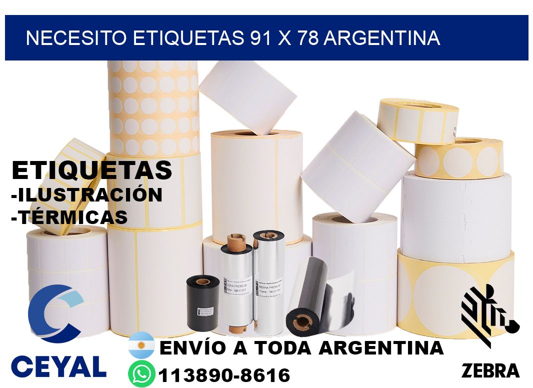 Necesito etiquetas 91 x 78 argentina