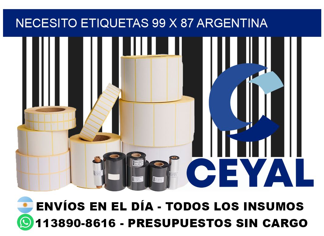 Necesito etiquetas 99 x 87 argentina