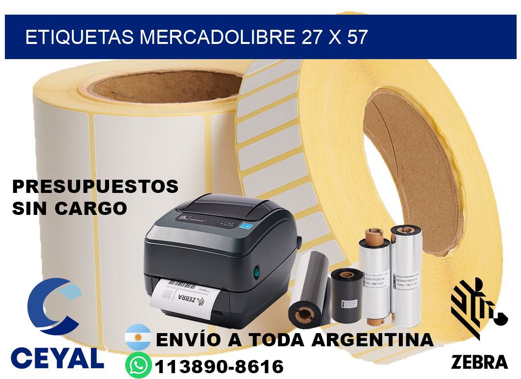 etiquetas mercadolibre 27 x 57